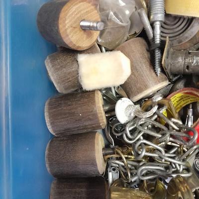 Three small totes of home repair / Furniture refinishing items