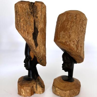 Makonde/African Mpingo Carving Pair