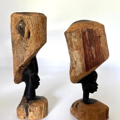 Makonde/African Mpingo Carving Pair