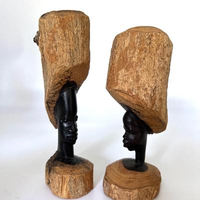 Makonde/African Mpingo Carving Pair