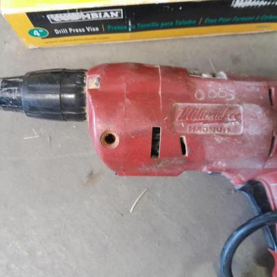 Milwaukee Corded drill with drill press vise