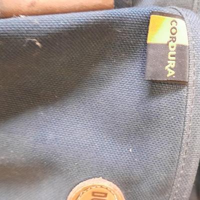 Canvas tool belt and Leather tool belt with saw, hammer, and claw