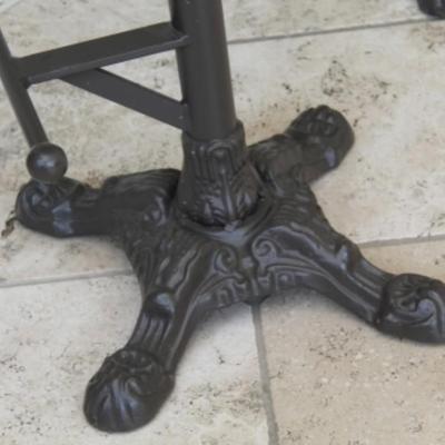 Set Of 4 Wrought Iron Counter Height Stools