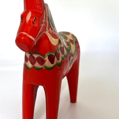 Nils Olsson Swedish Dala Horse Hand Crafted Painted Wood Sweden
