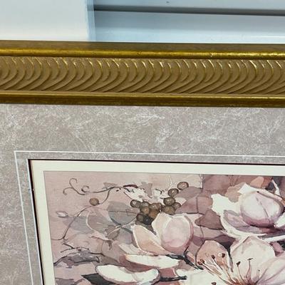 Large Framed Floral Art - No Glass