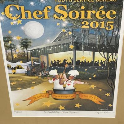 Signed, Framed and Numbered 2015 Chef Soiree Original Print