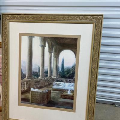 Framed Column Art Picture = No Glass