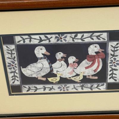 Cute Duck Framed Picture