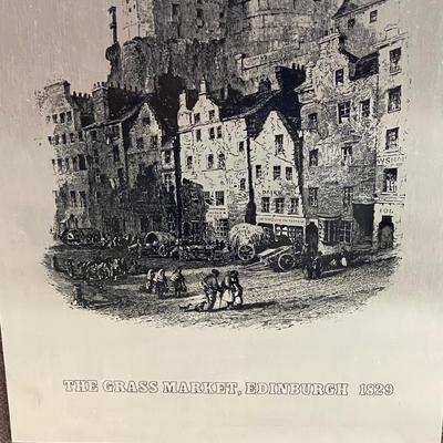 The Grass Market - Edinburgh, Scotland - Etched on Metal