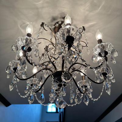Schonbek Century Bronze 24" Wide Crystal Chandelier