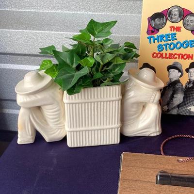 CLASSIC TV SHOW MOVIES, VINTAGE PLANTER, GERMAN GUN WALL HANGING