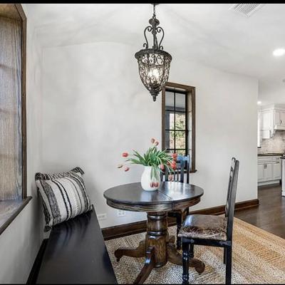 French Scroll 15 1/4" Wide Three Light Iron Foyer Chandelier