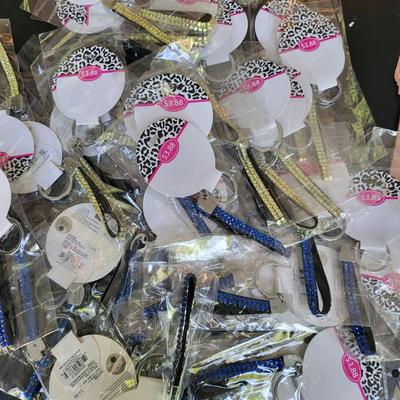 Rhinestone Key Ring Lot-Flea Market Sellers LOOK!