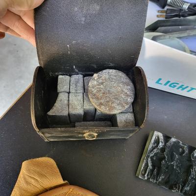 Vintage Lead Soldier Smelting Molds & Ankle Weights