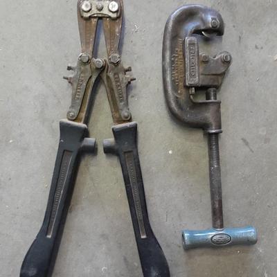 Pipe cutters, and a pair of Bolt Cutters