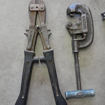 Pipe cutters, and a pair of Bolt Cutters