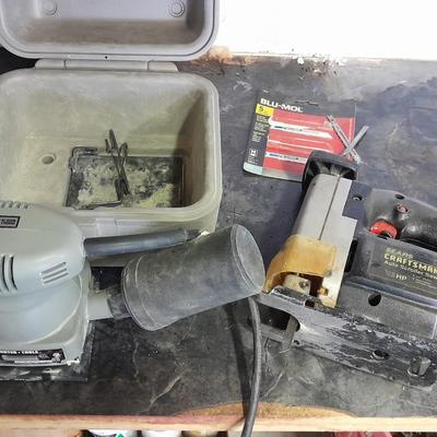 Porter Cable sander with Craftsman Jigsaw