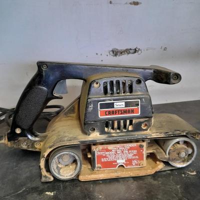 Craftsman 3-inch belt sander, and 1/2 in hammer drill