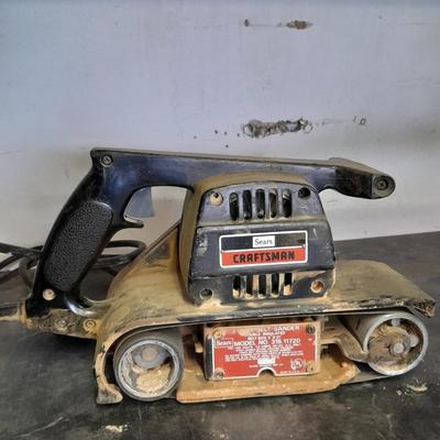 Craftsman 3-inch belt sander, and 1/2 in hammer drill
