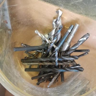 3/8-inch electric drill with an assortment of drill bits