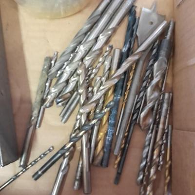 3/8-inch electric drill with an assortment of drill bits