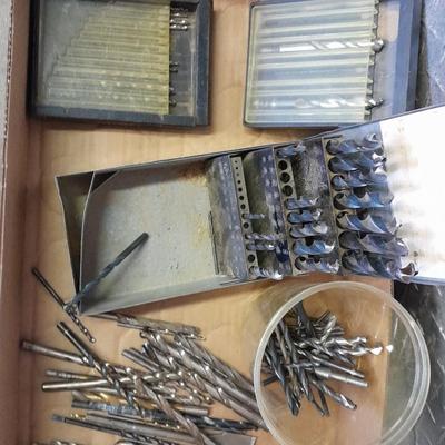 3/8-inch electric drill with an assortment of drill bits