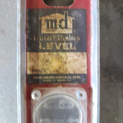 Aluminum bar Clamps, hand saw, level and metal T