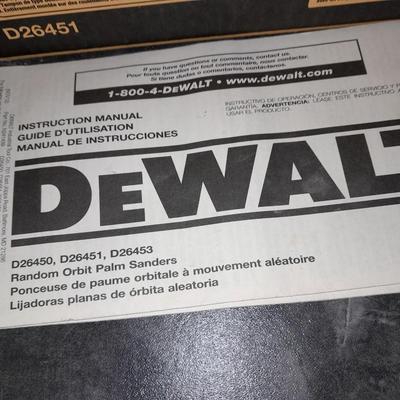 Dewalt electric Random Orbit Palm sander with original box