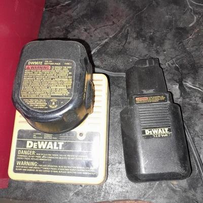 Dewalt 12-volt battery pack with charger and another Dewalt battery
