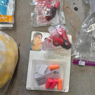 Safety gear, hard hat, masks, safety glasses, ear plugs, and more