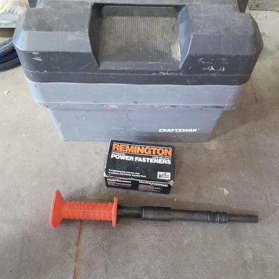Multi-level Craftsman toolbox with Remington Ramset