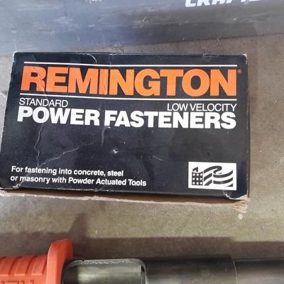 Multi-level Craftsman toolbox with Remington Ramset