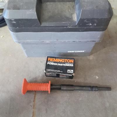 Multi-level Craftsman toolbox with Remington Ramset