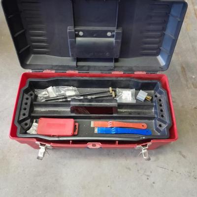 Pro Tough toolbox with assortment of tools