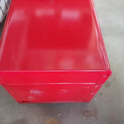 Husky toolbox with tray and a grouping of hand tools