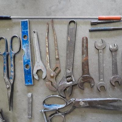 Old Craftsman toolbox with assortment of older tools