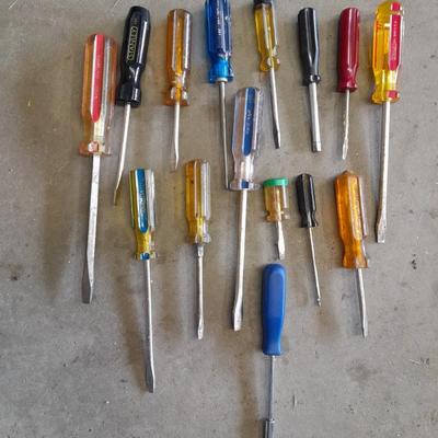 Different brands of screwdrivers