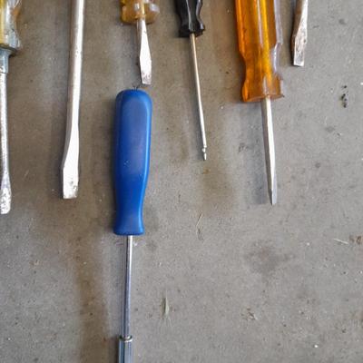 Different brands of screwdrivers