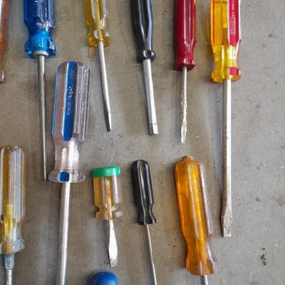Different brands of screwdrivers