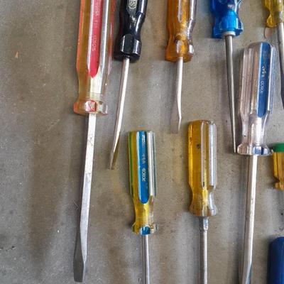 Different brands of screwdrivers