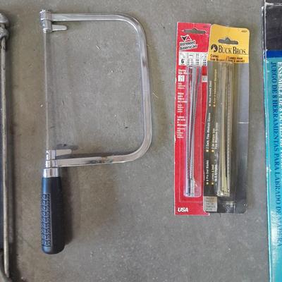 Ryobi Chisels, buck saw, hack saw with blades
