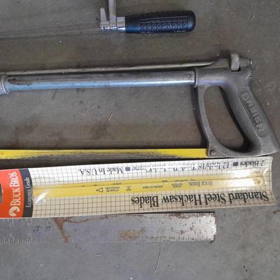 Ryobi Chisels, buck saw, hack saw with blades