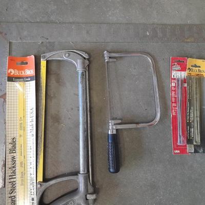 Ryobi Chisels, buck saw, hack saw with blades