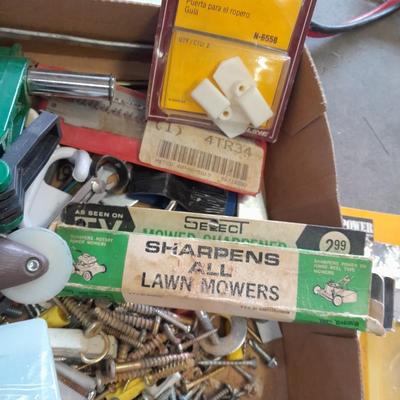 Lots of home repair hardware and small tools