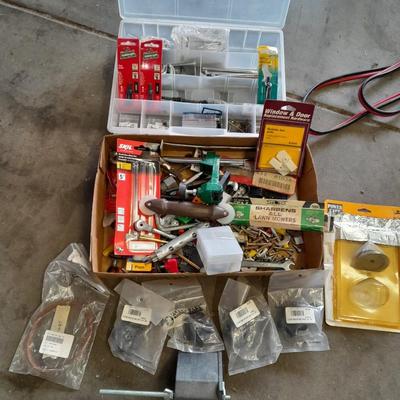 Lots of home repair hardware and small tools