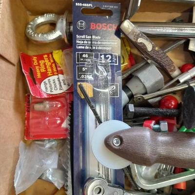Lots of home repair hardware and small tools