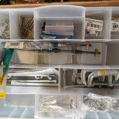 Lots of home repair hardware and small tools