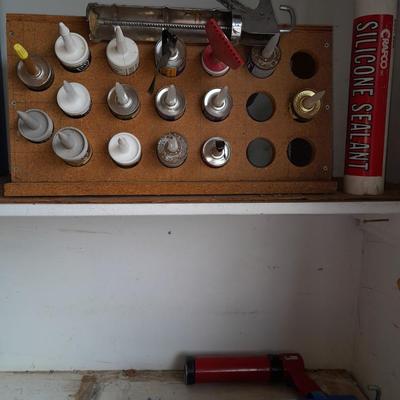 Calking guns and Caulk organizer
