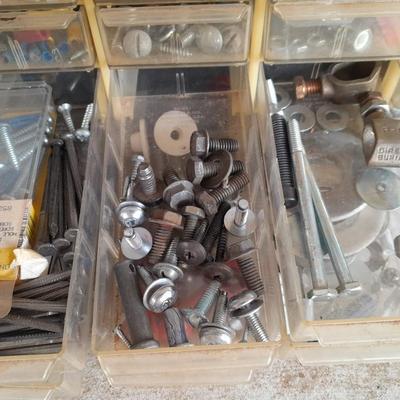 Hardware organizer full of hardware