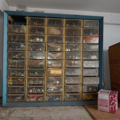 Hardware organizer full of hardware